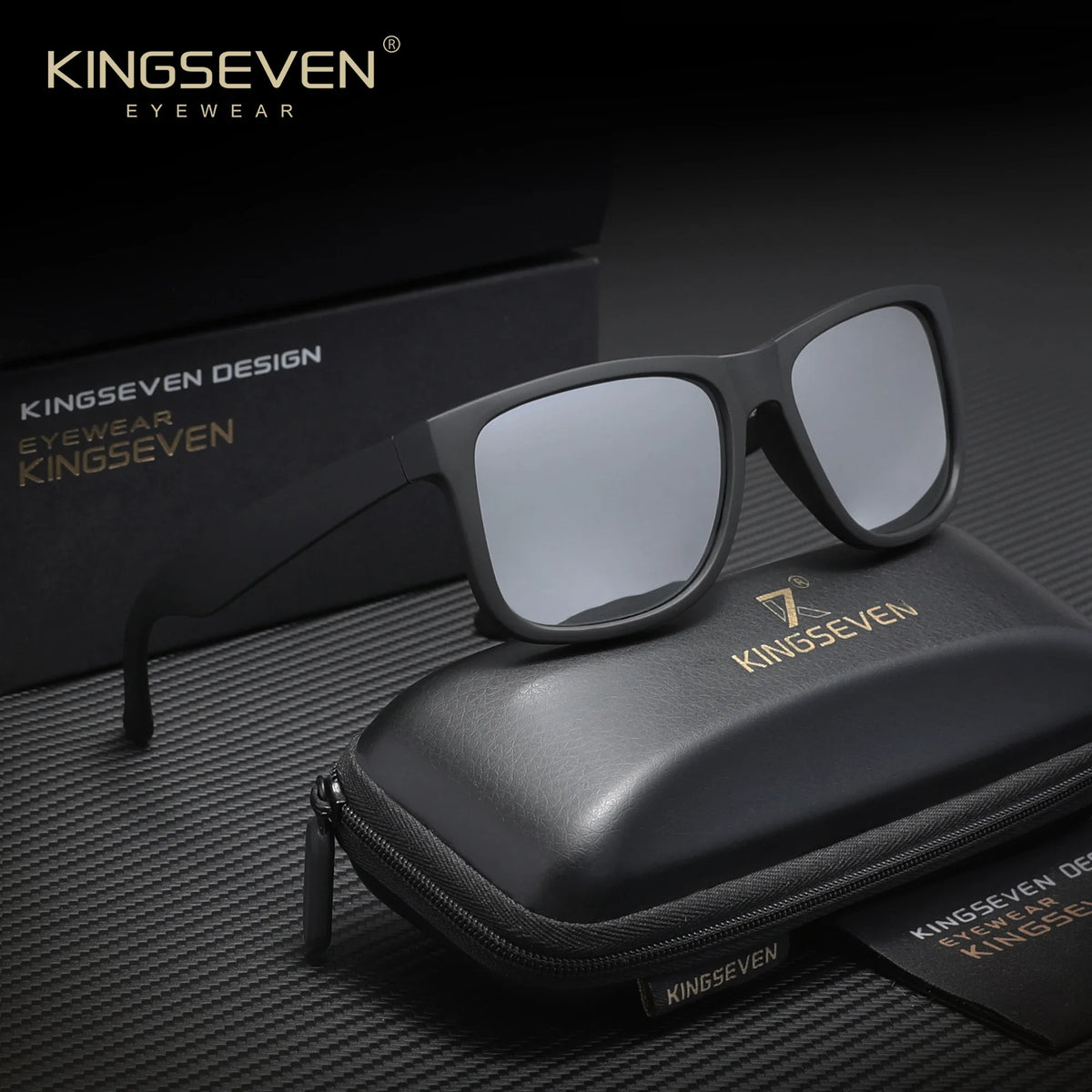 KINGSEVEN Fashion Square polarizované sluneční brýle pro muže a ženy – brýle na řízení, outdoor a cestování, UV400
