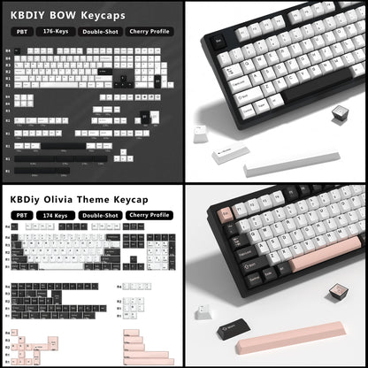 KBDiy GMK Illusion Keycap Perfil Cherry Double Shot PBT ISO Teclas para Kit de Teclado Mecânico Gamer Gaming Point Retro