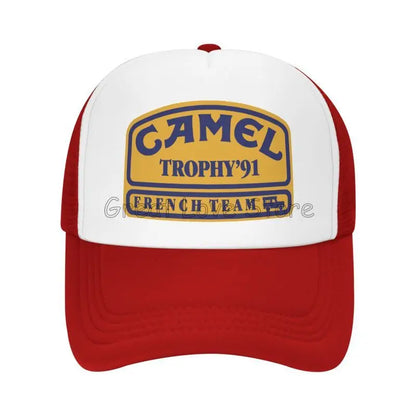 „Camel Trophy 91“ spausdinta beisbolo kepurė, unisex saulės skydeliai, vasarinės hiphopo kepurės vyrams ir moterims, lauko kvėpuojančios tinklinės „Snapback“ kepurės