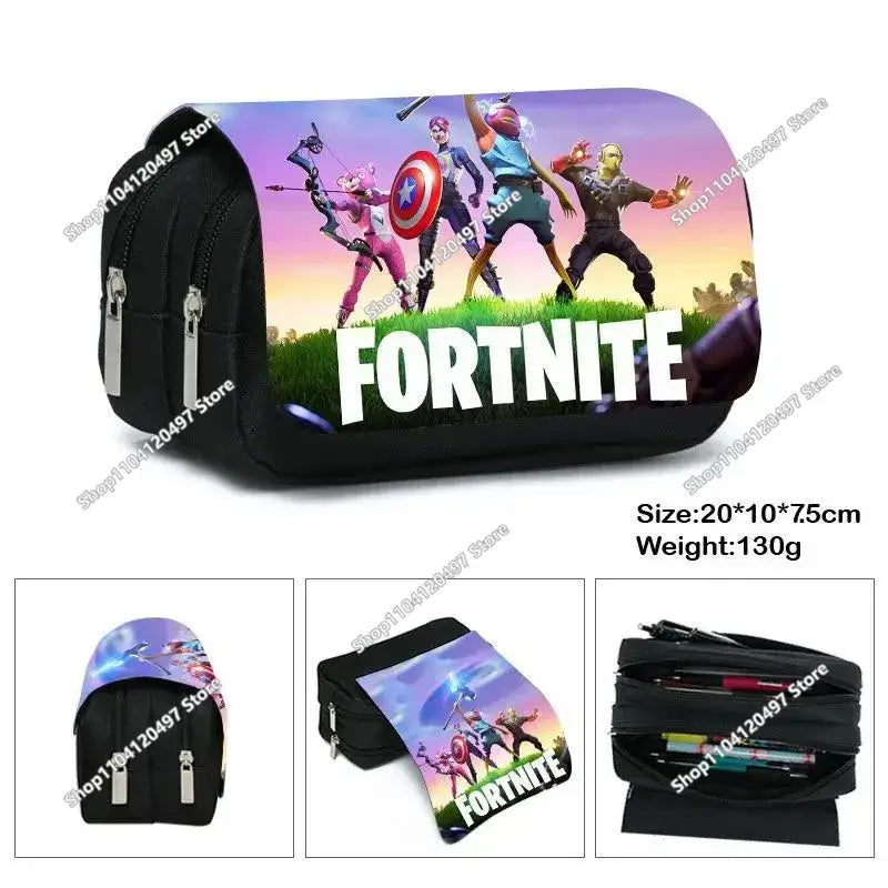 Fortnited Schüler-Federmäppchen mit großem Fassungsvermögen, Stiftetasche für Kinder, Spielzeug, Schulbedarf, Schreibwaren-Etui, Gaming-Geschenk für Jungen
