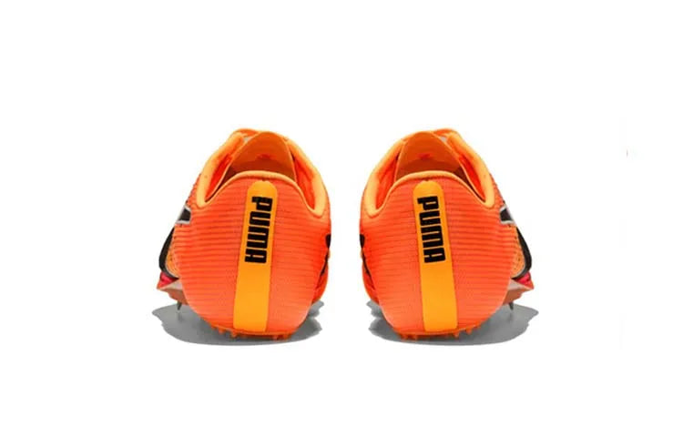 Baskets Puma evoSpeed Sprint Nitro 2 Sun Stream noires, couleur orange « Sunset Glow », 380002-01.